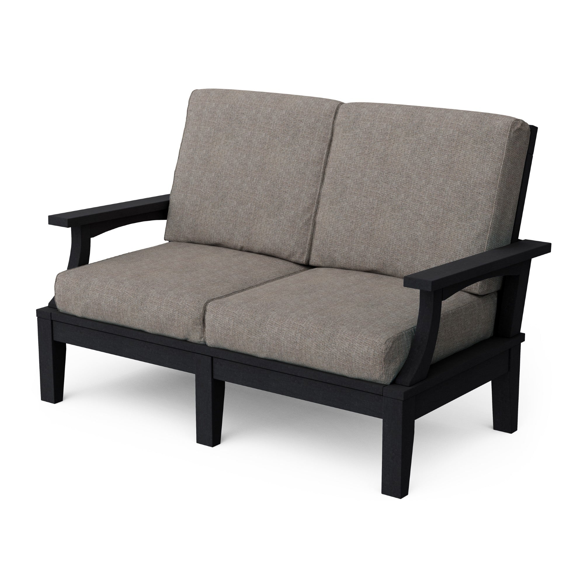 Heritage Deep Seating Love Seat Cushioned Sofa - Outdoor Patio Furniture for Garden, Poolside & Backyard Relaxation