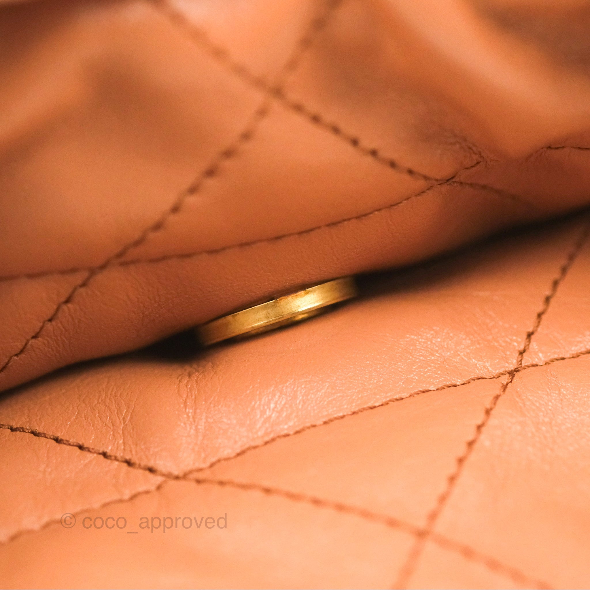 Chanel 22 Small Handbag in Caramel Beige Shiny Calfskin Leather with Aged Gold Hardware - Luxury Crossbody Bag for Women, Perfect for Date Night & Evening Events