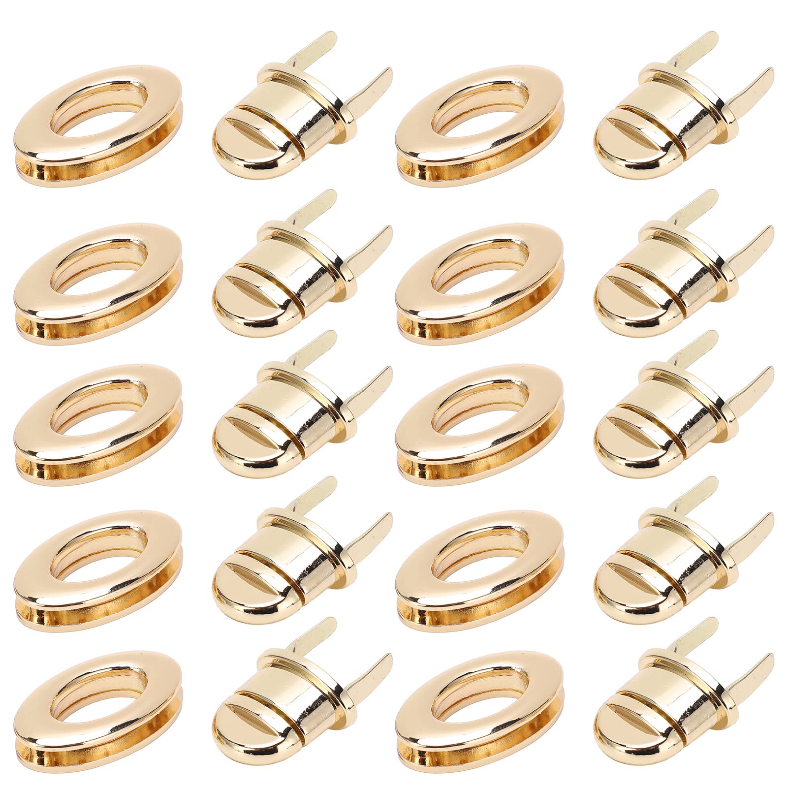 10Pcs Alloy Twist Lock Fasteners 3.3x2cm - High Hardness Purse Closures for Handbags, Purses & DIY Projects | Secure Bag Turn Locks for Fashion Accessories & Crafting