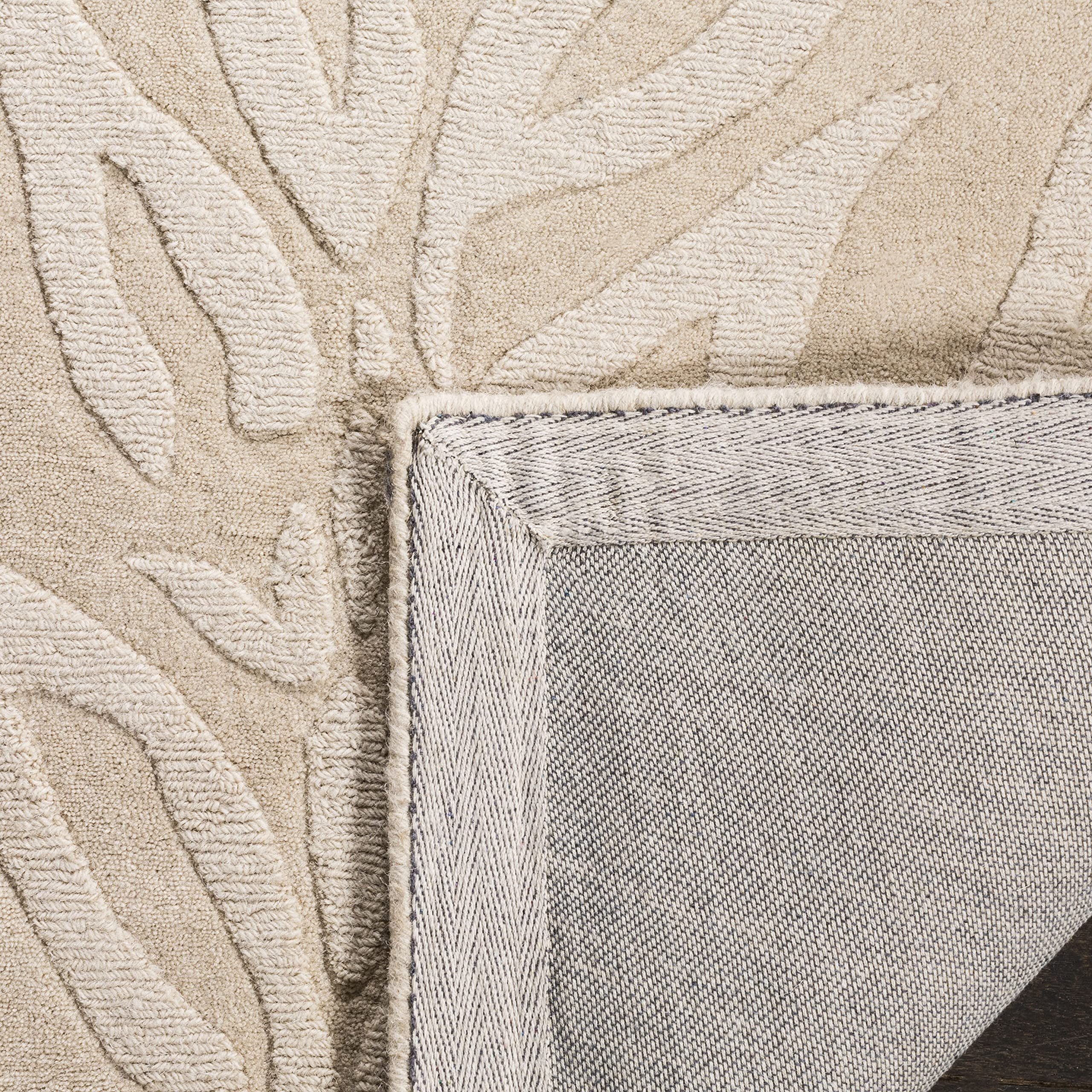 MARTHA STEWART x SAFAVIEH 8' x 10' Handmade Wool Area Rug - Buckwheat Flour MSR4621A - Perfect for Living Room, Bedroom & Home Decor