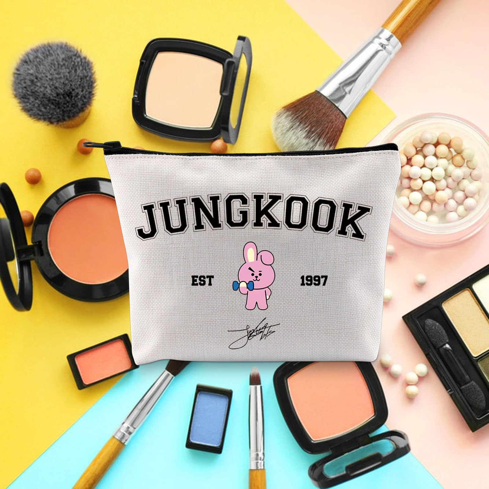 BLUPARK K-pop BTS Jungkook Merchandise Bag - Army Inspired Zipper Pouch for Fans, Singer Fan Gift, K-pop Team Accessories - Perfect for Concerts, Fan Meetings & Daily Use