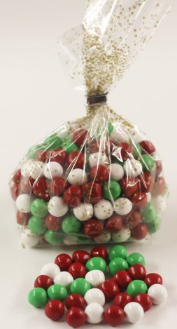 Scott's Cakes Christmas Chocolate Dutch Mints - 1 Pound Bulk Candy in Gold & Silver Confetti Bag - Perfect for Holiday Parties, Gift Giving & Festive Dessert Tables