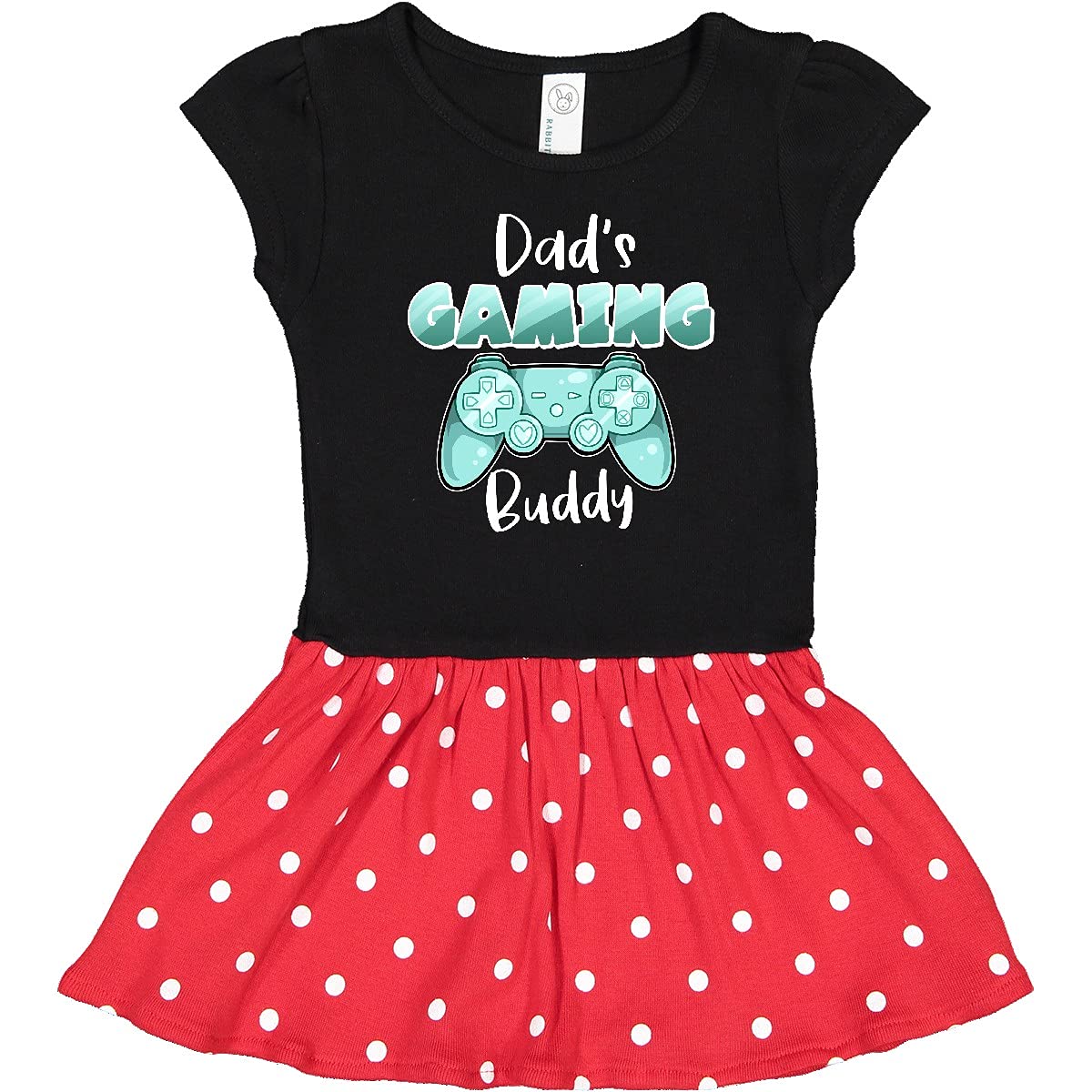 Inktastic Dad's Gaming Buddy - Aqua Controller Print Baby Onesie - Cute Gamer Outfit for Infants - Perfect for Father's Day, Gaming Parties & Family Photos