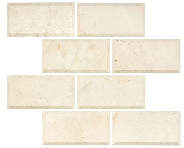 Premium Crema Marfil Marble 3x6 Subway Tile - Natural Stone Backsplash for Kitchen & Bathroom Renovation