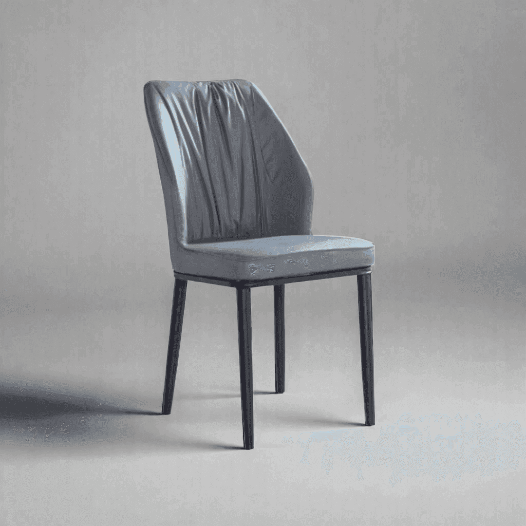 Matar Grey Dining Chair - Modern Upholstered Side Chair for Kitchen, Dining Room & Office - Comfortable & Stylish Seating Solution