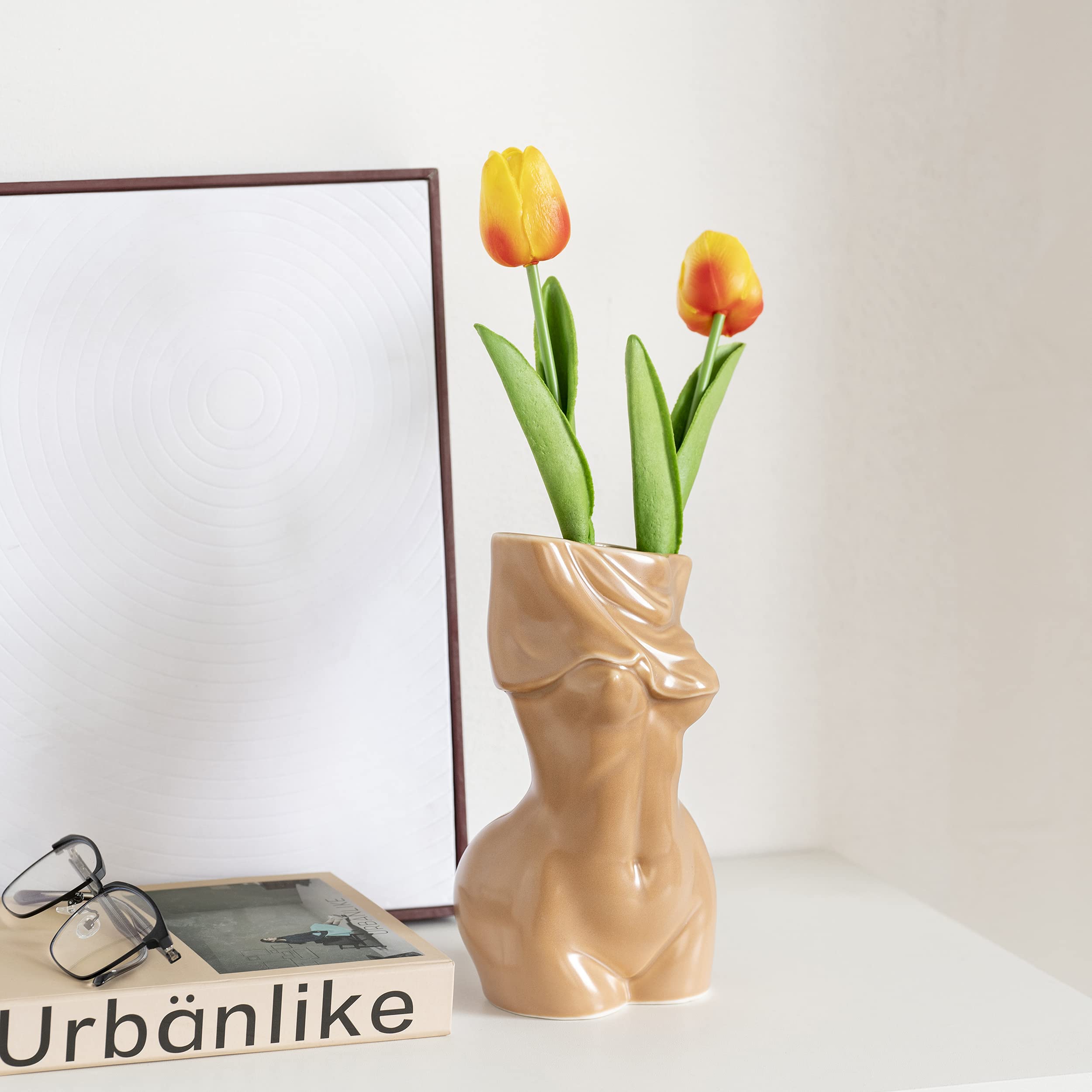 Elegant Feminine Body Vases - Handcrafted Ceramic Curve Vases with Unique Undressing Design for Modern Bohemian Home Decor | Perfect for Floral Arrangements, Wedding Centerpieces & Boho Chic Interior Styling