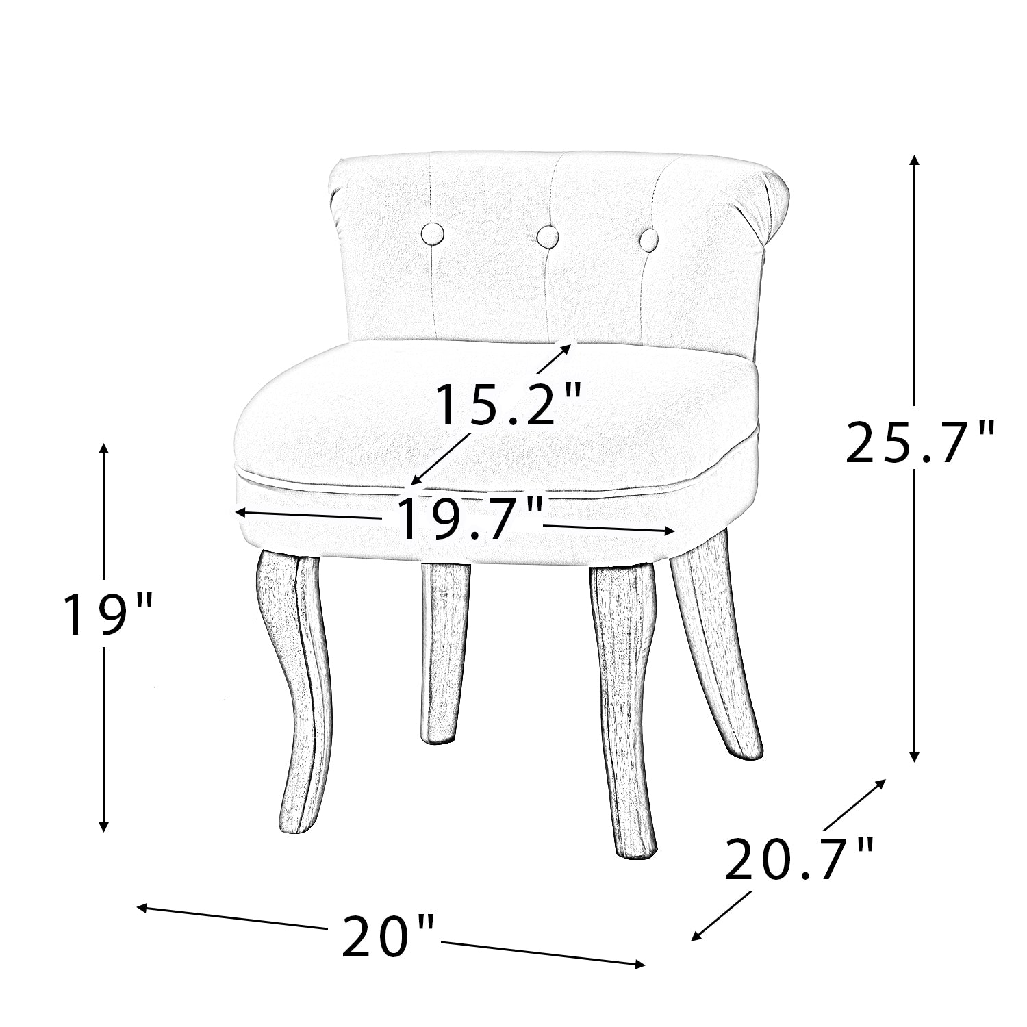 Moises Velvet Vanity Stool with Optional Types - Elegant Makeup Stool for Dressing Table, Bedroom & Bathroom