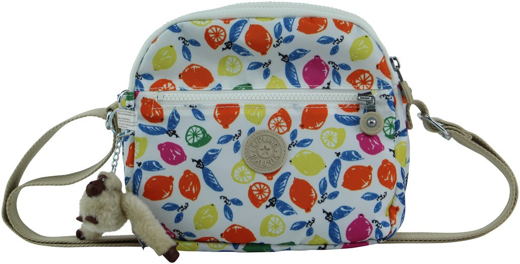 Kipling Keefe Nylon Crossbody Bag for Women - Lightweight Travel Purse with Adjustable Strap, Citrus Mash Color | Perfect for Everyday Use, Commuting & Vacation Accessories