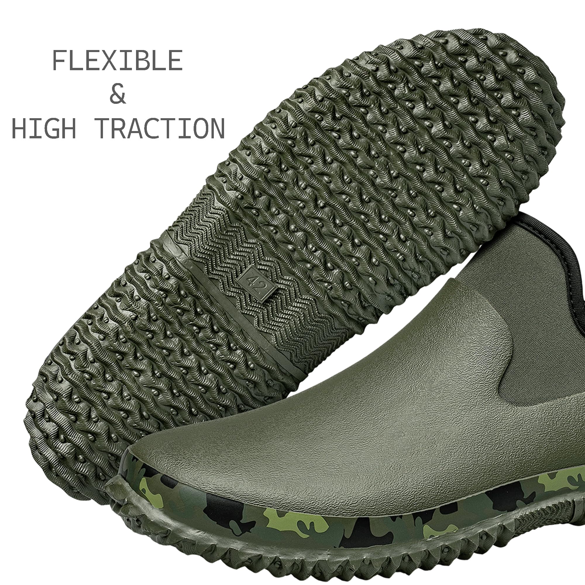 TENGTA Unisex Waterproof Garden & Rain Boots - Slip-Resistant Rubber Mud Shoes for Men & Women - Ideal for Gardening, Farming, Car Washing & Outdoor Activities