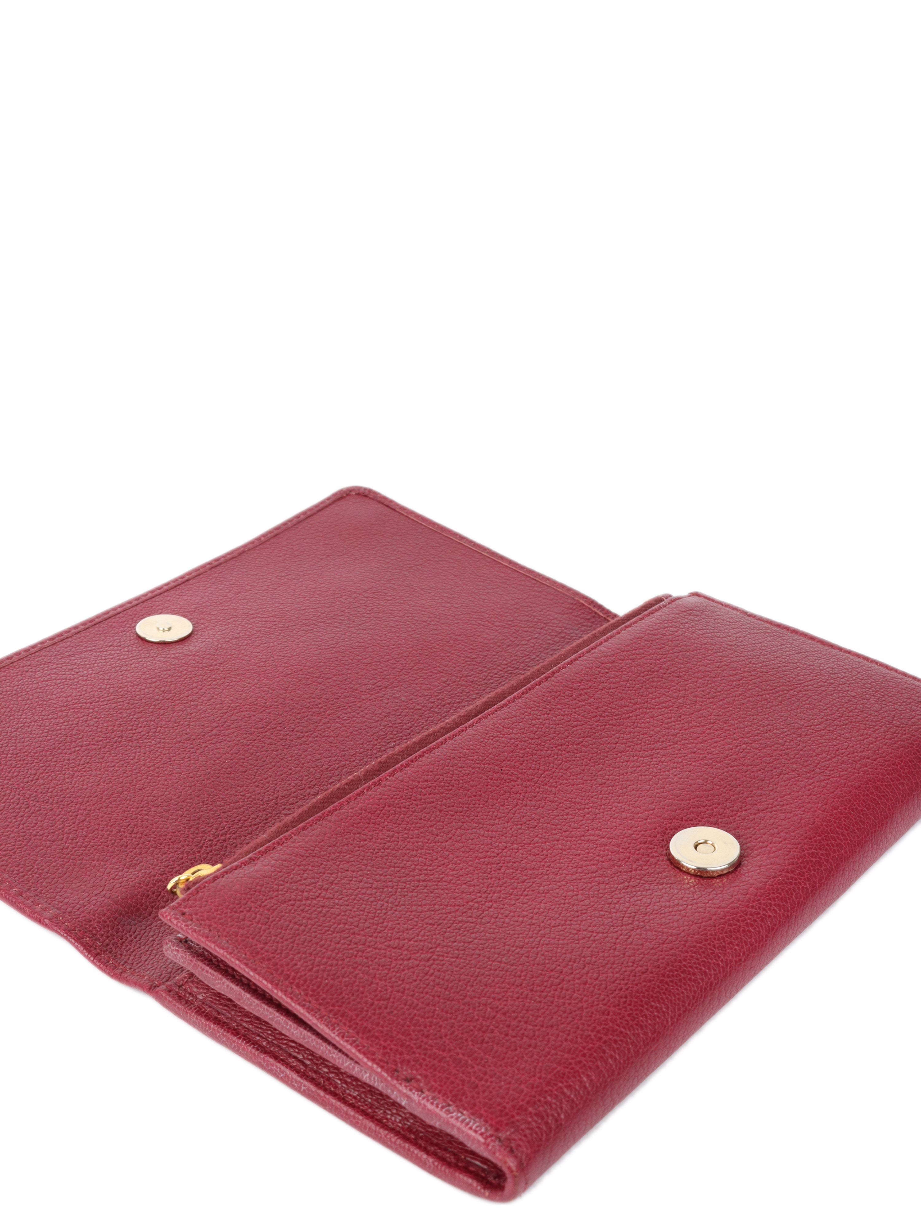Balenciaga Bordeaux City Burgundy Long Leather Wallet for Women - Stylish RFID Blocking Luxury Wallet for Everyday Use, Travel & Shopping
