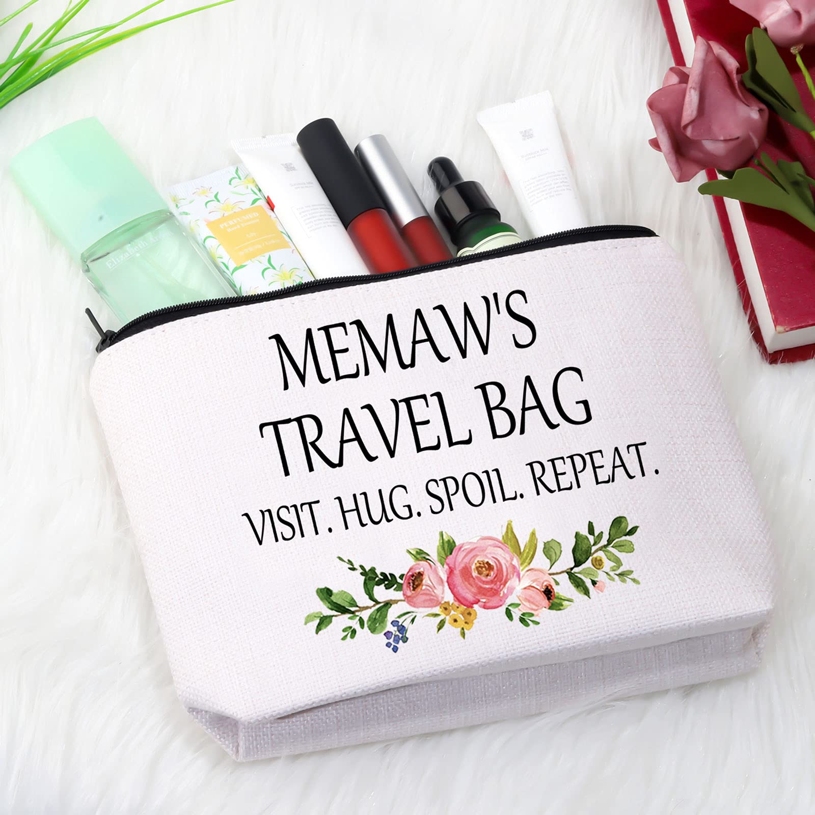 Memaw Travel Toiletry Bag - Birthday Gift for Grandma, Perfect for Travel & Makeup
