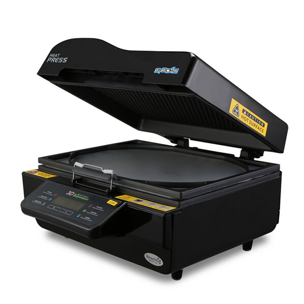 3D Vacuum Sublimation Heat Press Machine for Mugs, Plates, Phone Cases - 110V/220V Dual Voltage - Perfect for Custom Gifts, Home Decor & Small Business Printing