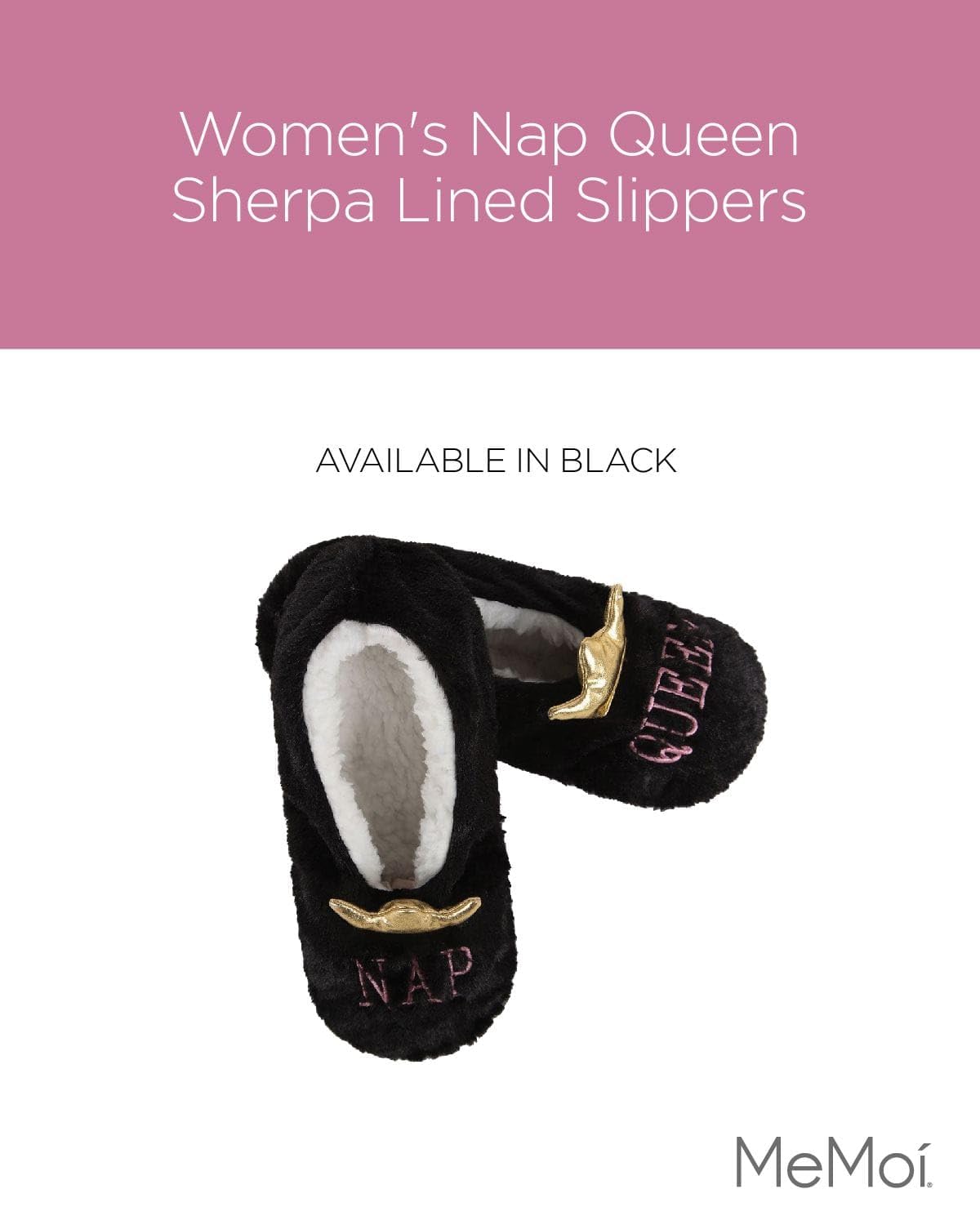 MeMoi Women's Cozy Sherpa Lined Slippers - Soft Indoor House Shoes for Winter Warmth & Comfort - Perfect for Lounging, Relaxing at Home & Cold Weather Wear