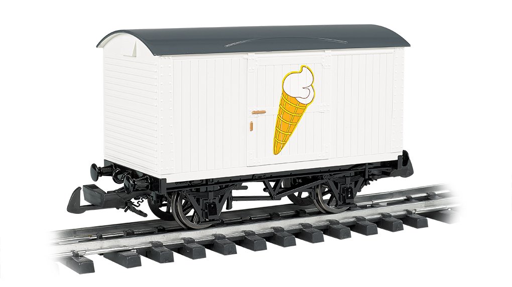 Thomas & Friends Large Scale Train Rolling Stock - Ice Cream Wagon Toy for Kids, Perfect for Playtime, Birthday Gifts & Train Set Collections