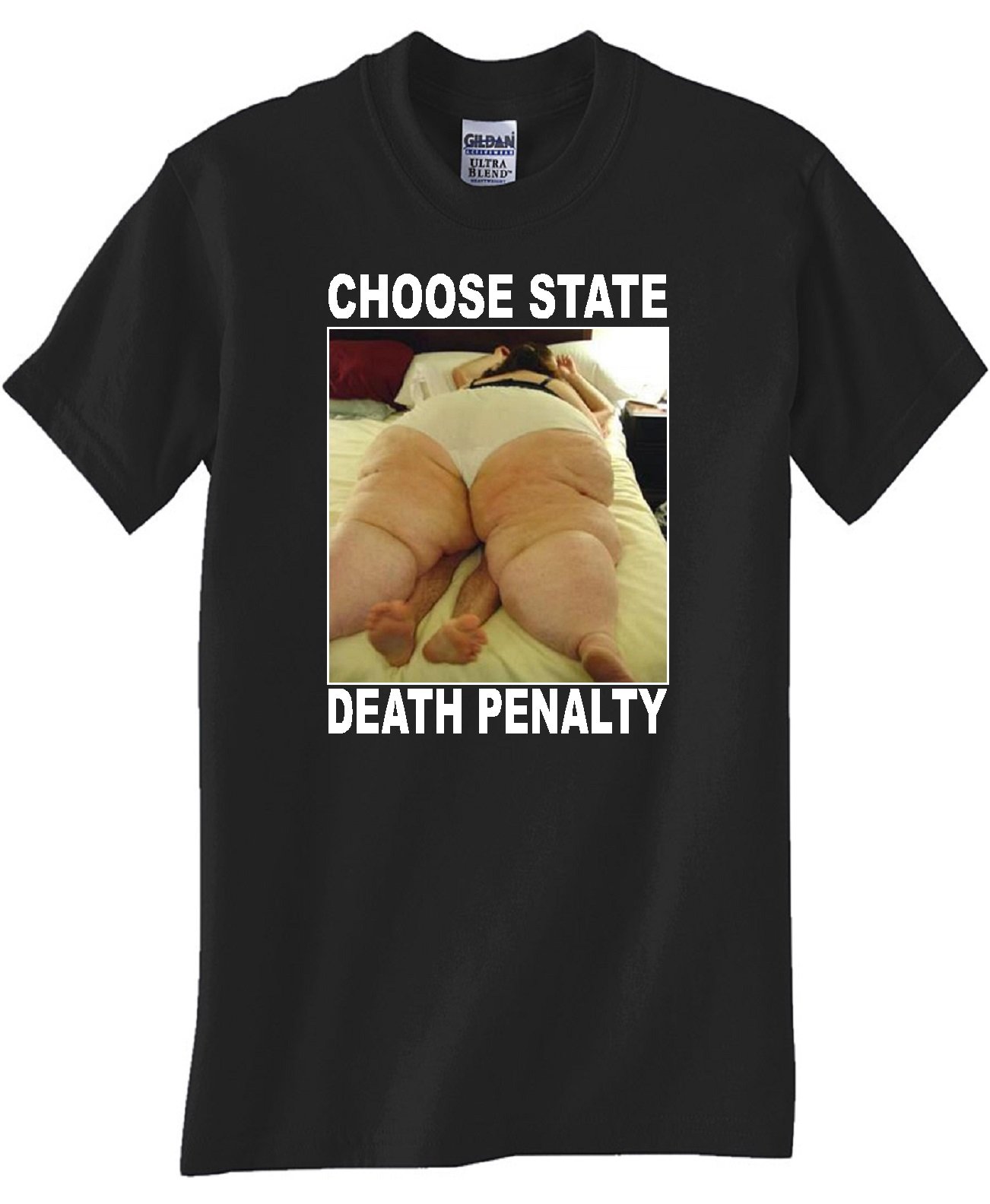 STUFF WITH ATTITUDE Death Penalty State Choice Black Custom T-Shirt - Political Statement Apparel for Protests & Social Justice Events
