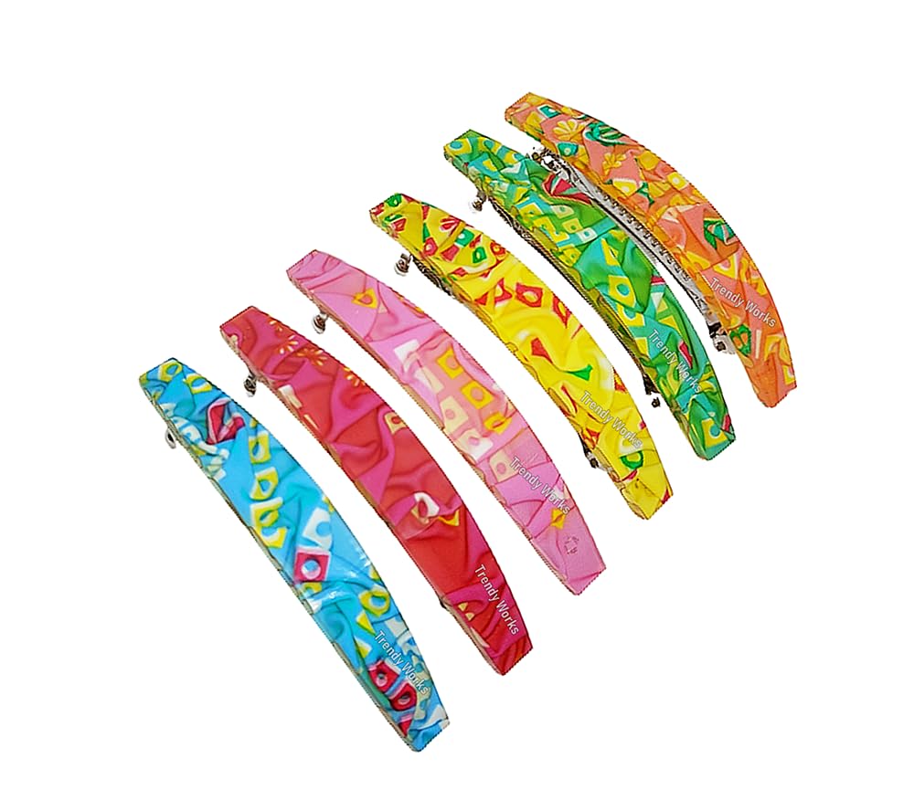 Trendy 6-Pack Slim Back Clips Ponytail Holders - Invisible Hair Barrettes for Women & Girls - 8.5cm Hair Clips for Thin to Thick Hair - Multicolor Hair Accessories - Perfect for Work, School & Everyday Styling