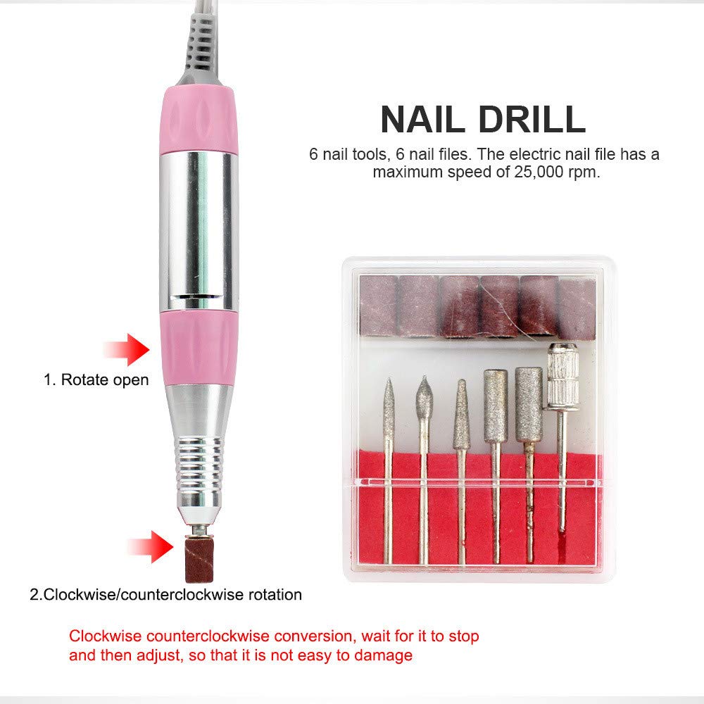 Professional LED Nail Dryer Lamp - 3-in-1 UV Gel Curing Light with Vacuum Cleaner & Electric Nail File for Manicure & Pedicure - Perfect for Home Salon & Nail Art Enthusiasts (Pink)