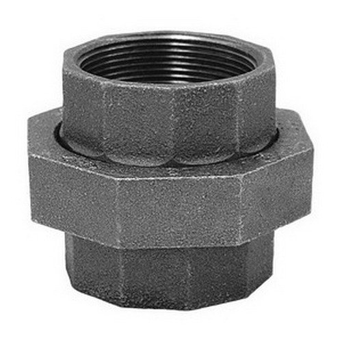 150 LB Black Malleable Iron Union - 3 Inch Pipe Fitting for Plumbing & Gas Lines - Perfect for Industrial, Commercial & Residential Pipe Connections