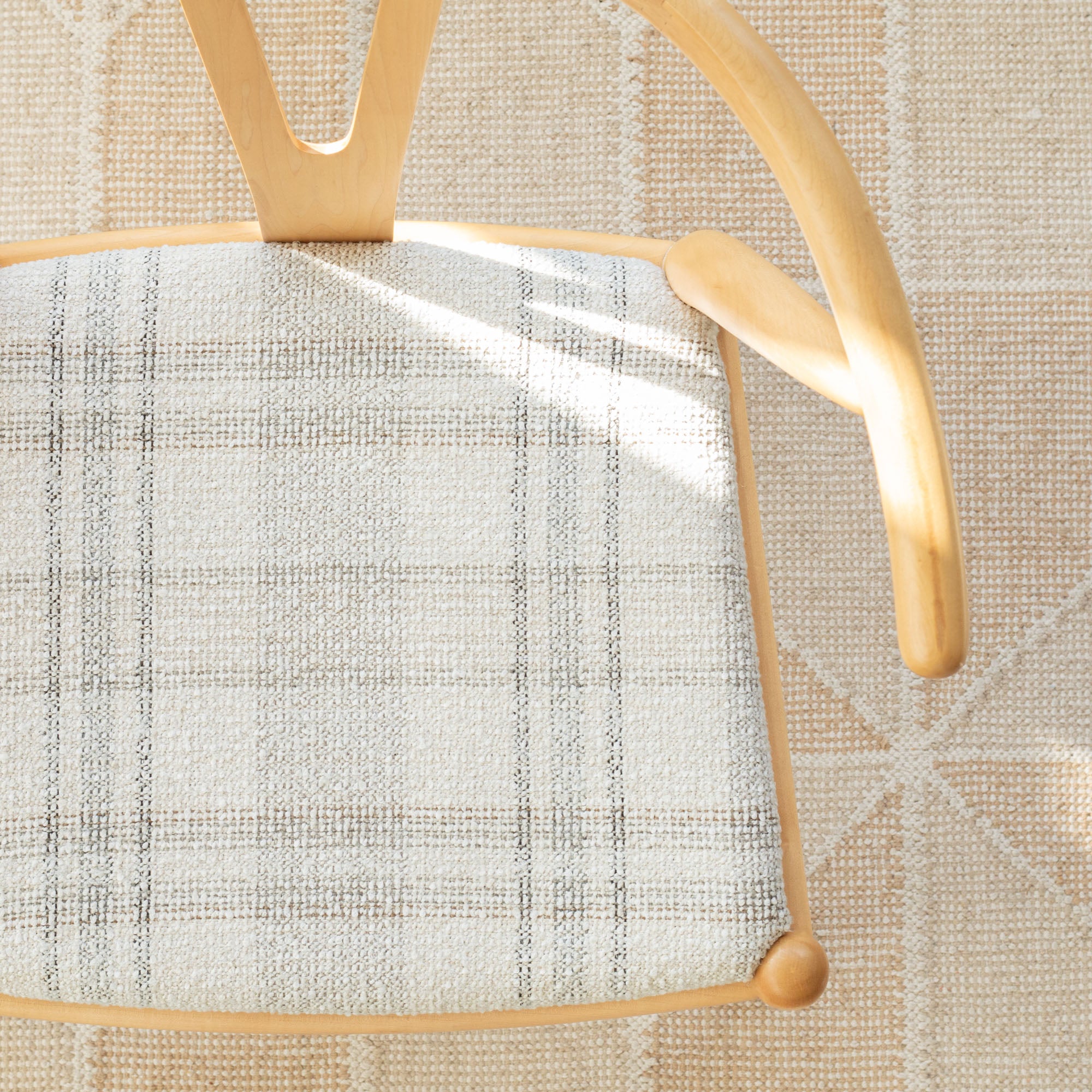 Hugo Plaid Fabric - Salt & Pepper Checkered Pattern - Premium Upholstery & Home Decor Material for Sofas, Curtains, and DIY Crafts