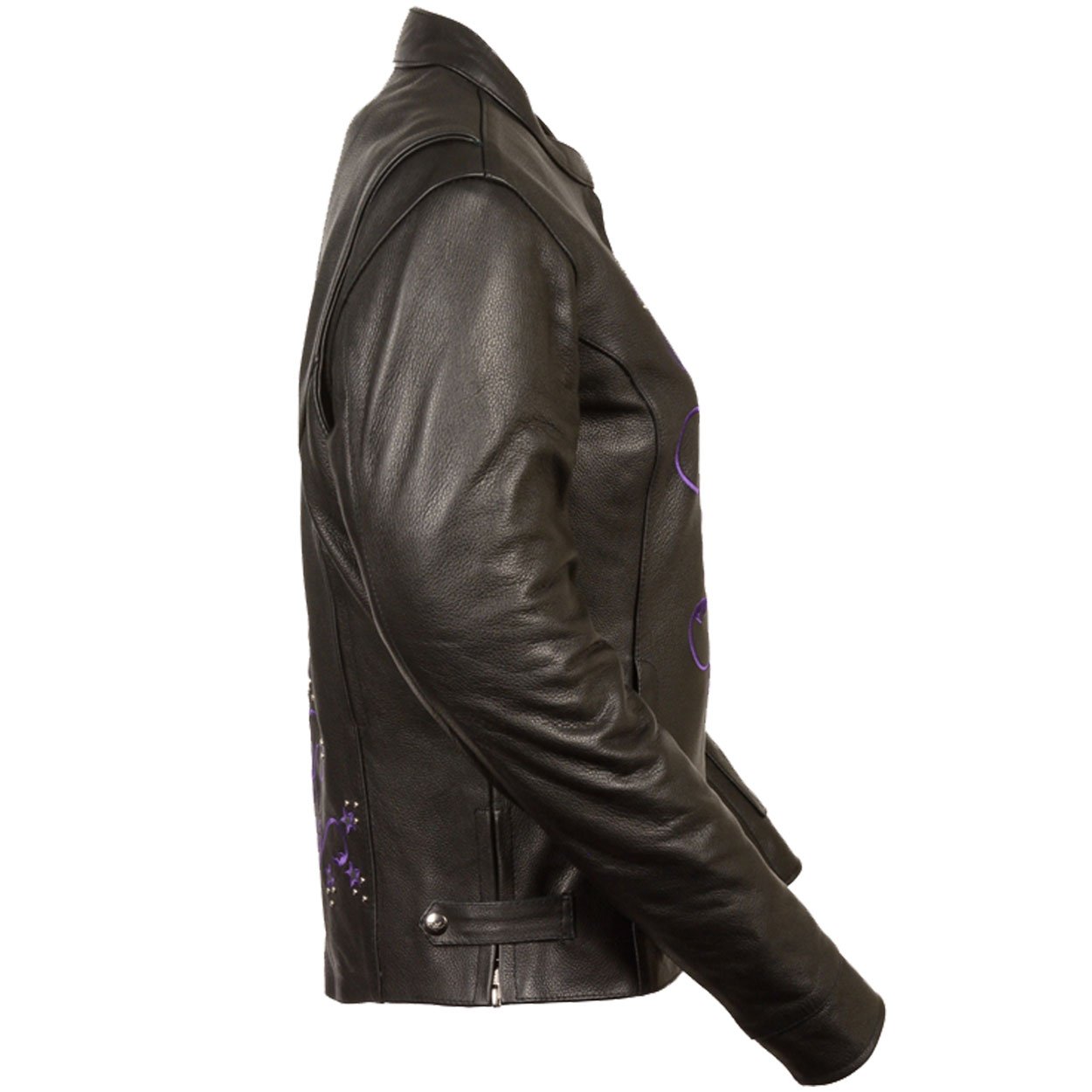 Women's Reflective Star Embroidery Leather Jacket - Stylish Biker Jacket for Night Safety | Perfect for Motorcycle Riding, Night Outfits & Fashion Statement