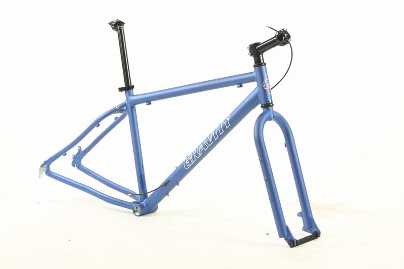 26 Inch Gravity Fat Bike Frame & Fork Set with Headset, Stem, Seatpost & Clamp - Perfect for Off-Road Trails, Snow Cycling & Beach Cruising