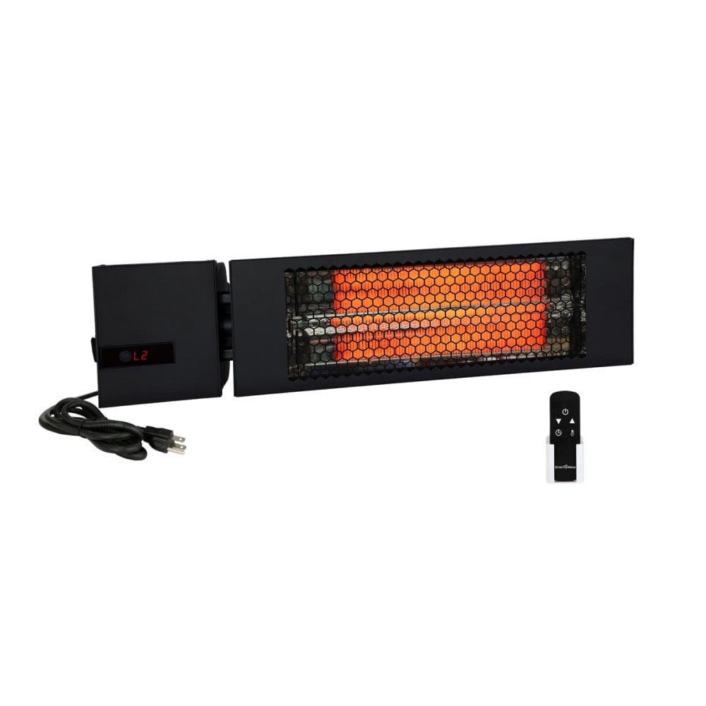 King Electric SmartWave 24 Inch 1500W Infrared Radiant Patio Heater with 15A Plug - Outdoor Heating for Patio, Deck, Garden & Restaurant Use
