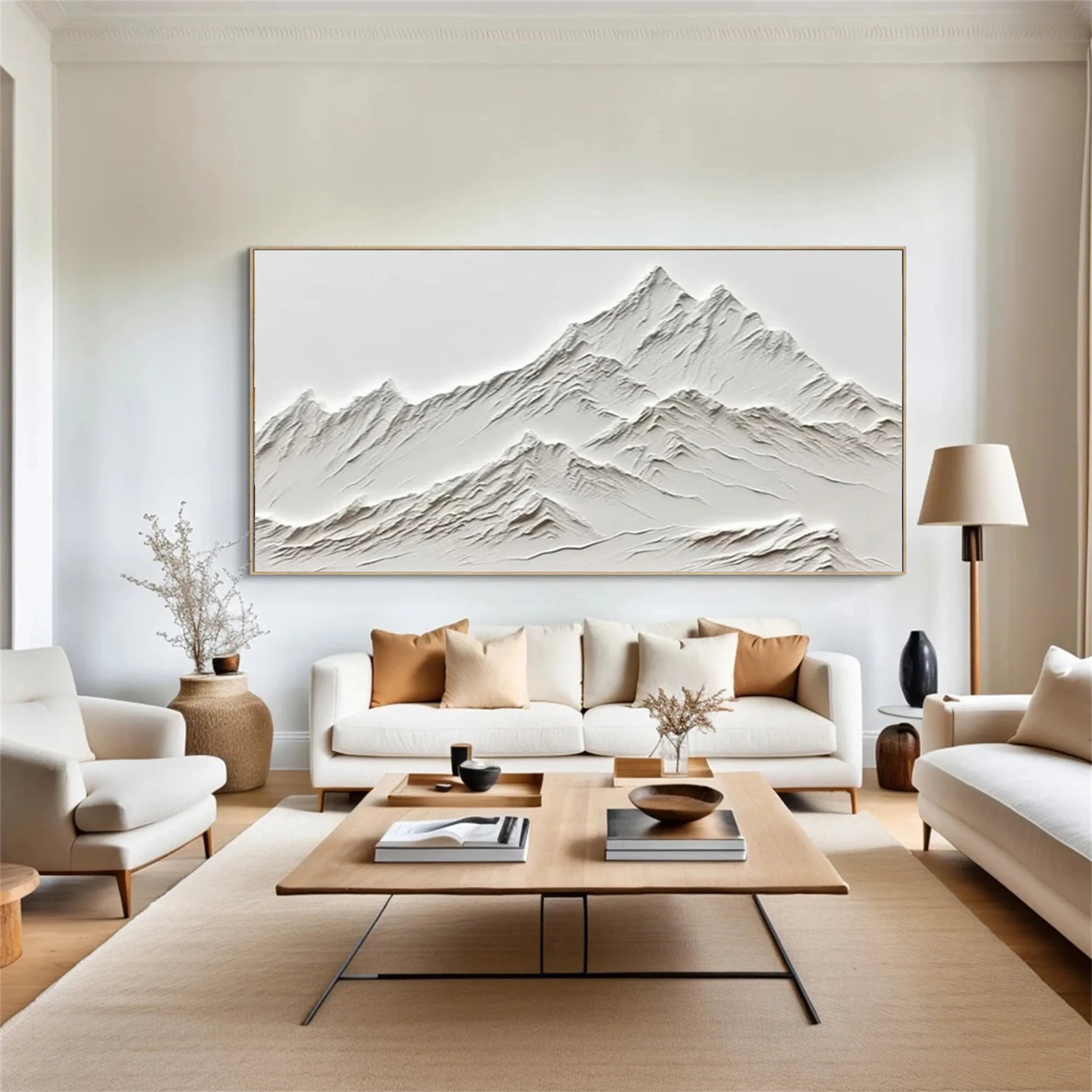 Minimalist Textured Plaster Art Painting - Modern Abstract Wall Decor for Living Room, Bedroom & Office | #MM259
