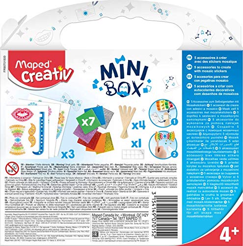 Maped Creativ Mini Box - Mosaic Art Set for Kids | Creative DIY Craft Kit for Children's Art Projects & School Activities | Perfect for Home, Classroom & Gift Giving
