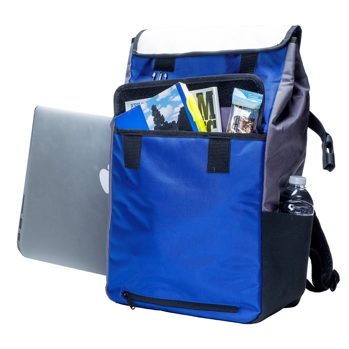 Case-It Laptop Backpack 2.0 with Hide-Away Binder Holder - Water-Resistant School & Travel Backpack for 13-15 Inch Laptops (Magenta, BKP-202-MAG) - Perfect for College Students, Office Commuters & Business Travel