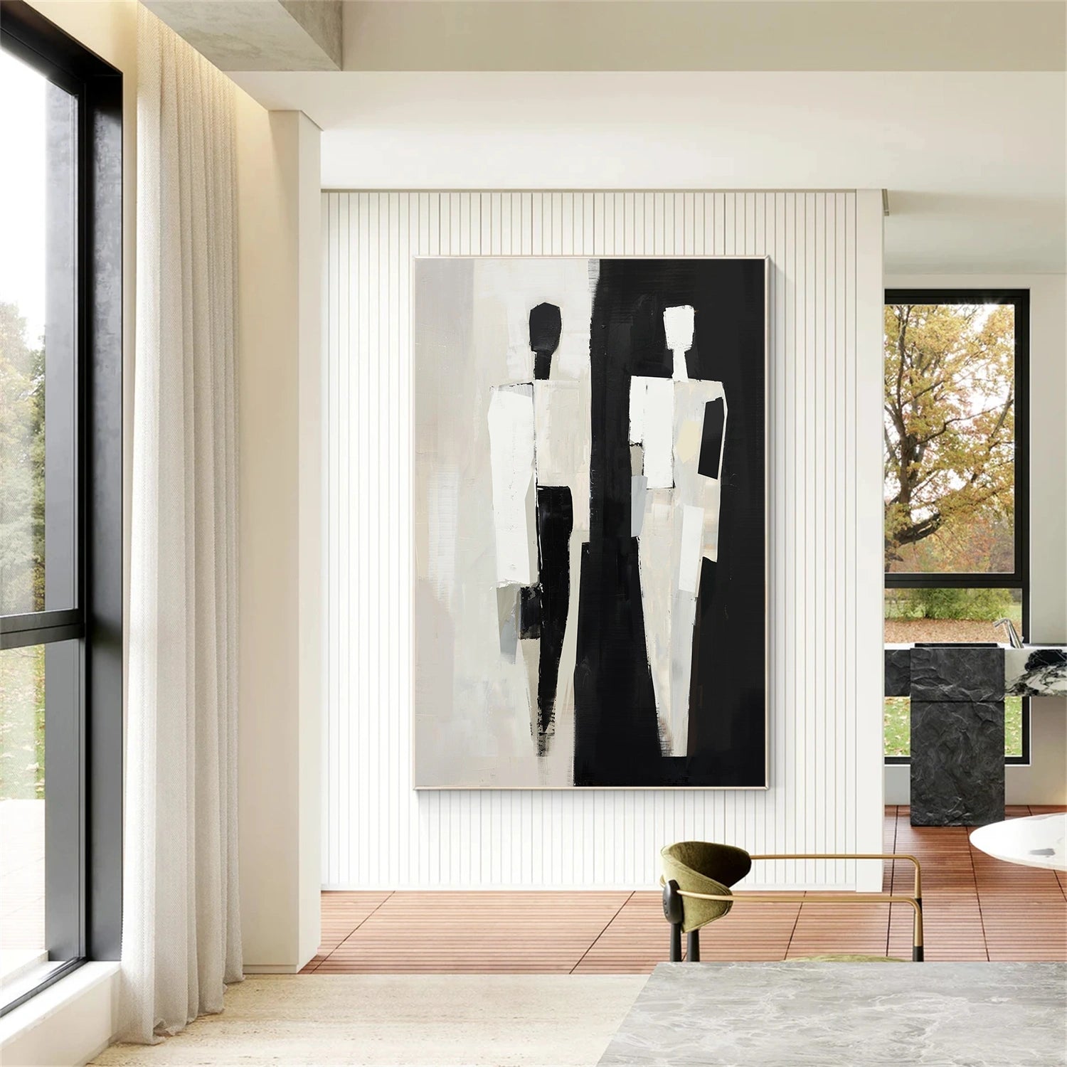 Contemporary Abstract Minimalist Wall Art Painting #CW015 - Modern Home Decor for Living Room, Bedroom & Office