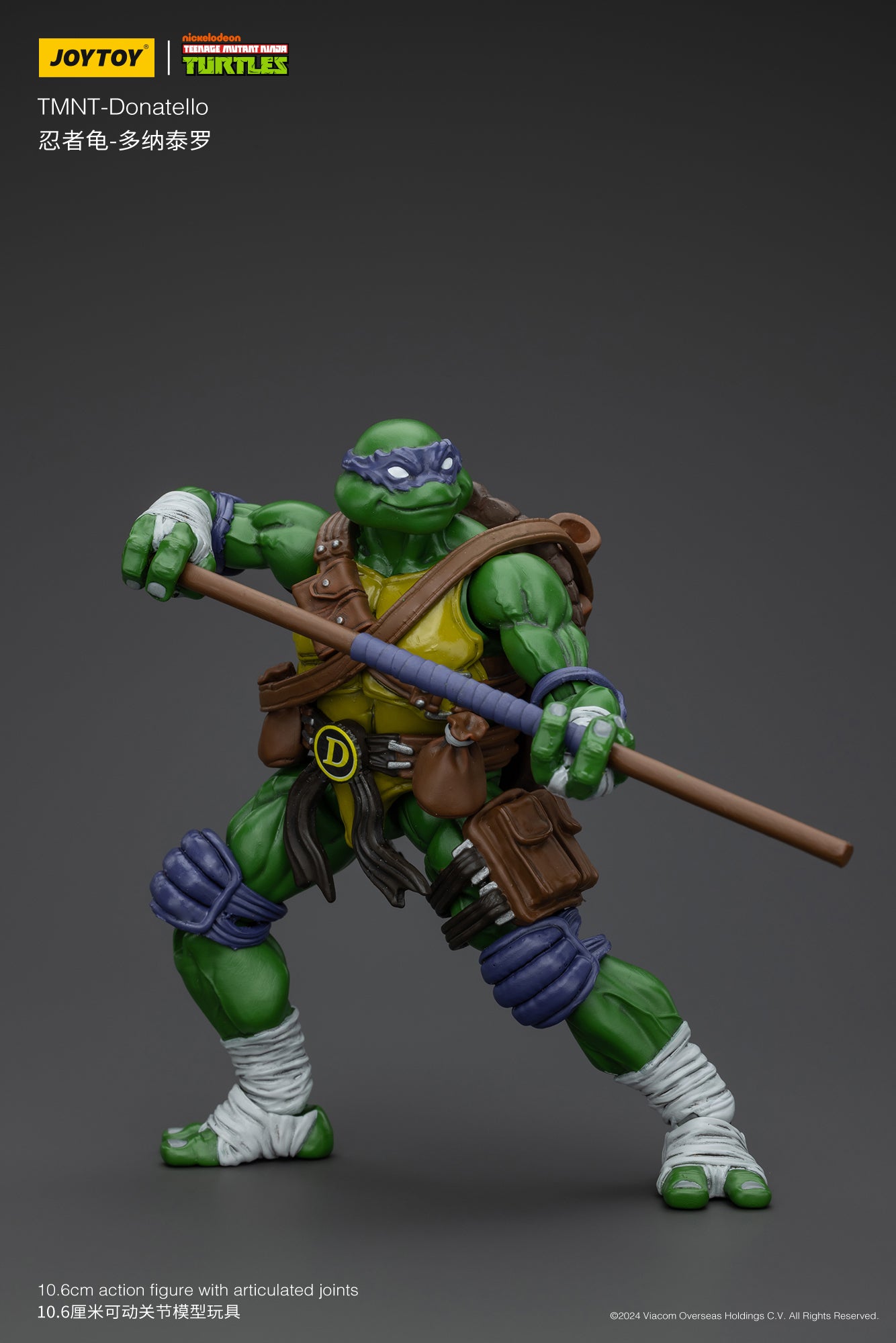 1/18 JOYTOY TMNT Action Figures Set - Michelangelo, Donatello, Leonardo & Raphael (Reissue Version) - Collectible Teenage Mutant Ninja Turtles Toys for Display & Play