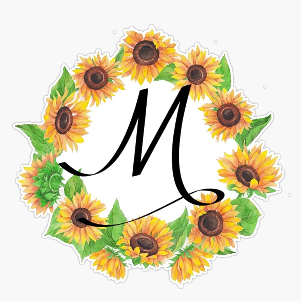 Sunflower Vinyl Sticker - Waterproof Bumper Sticker for Cars, Laptops & Windows - 5 Inch Decal - Perfect for DIY Decor, Scrapbooking & Gift Wrapping