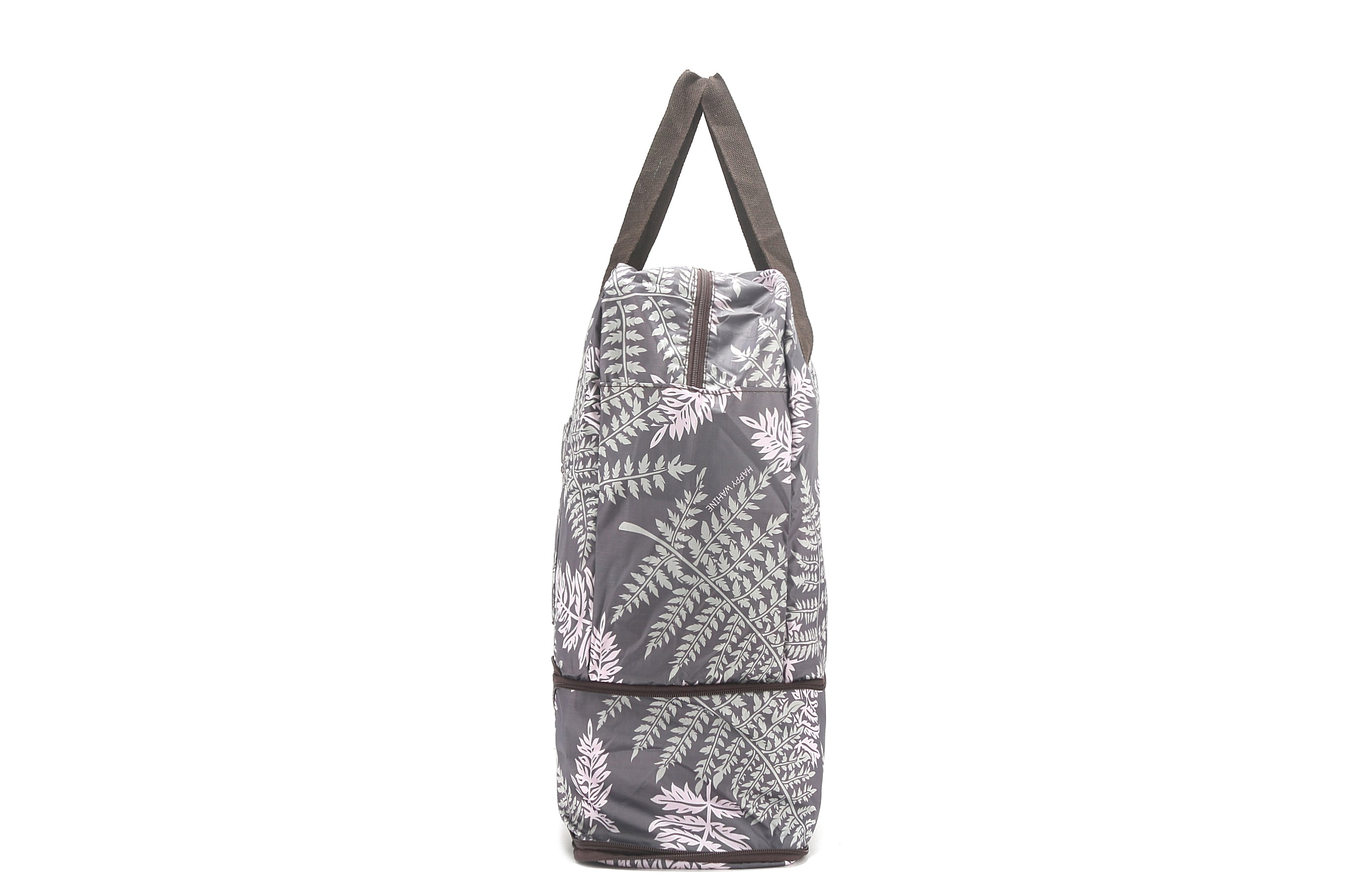 Foldable Duffle Bag for Travel & Gym - Sophie Fern Brown Water-Resistant Carry-On Luggage - Perfect for Weekend Trips, Sports & Outdoor Adventures