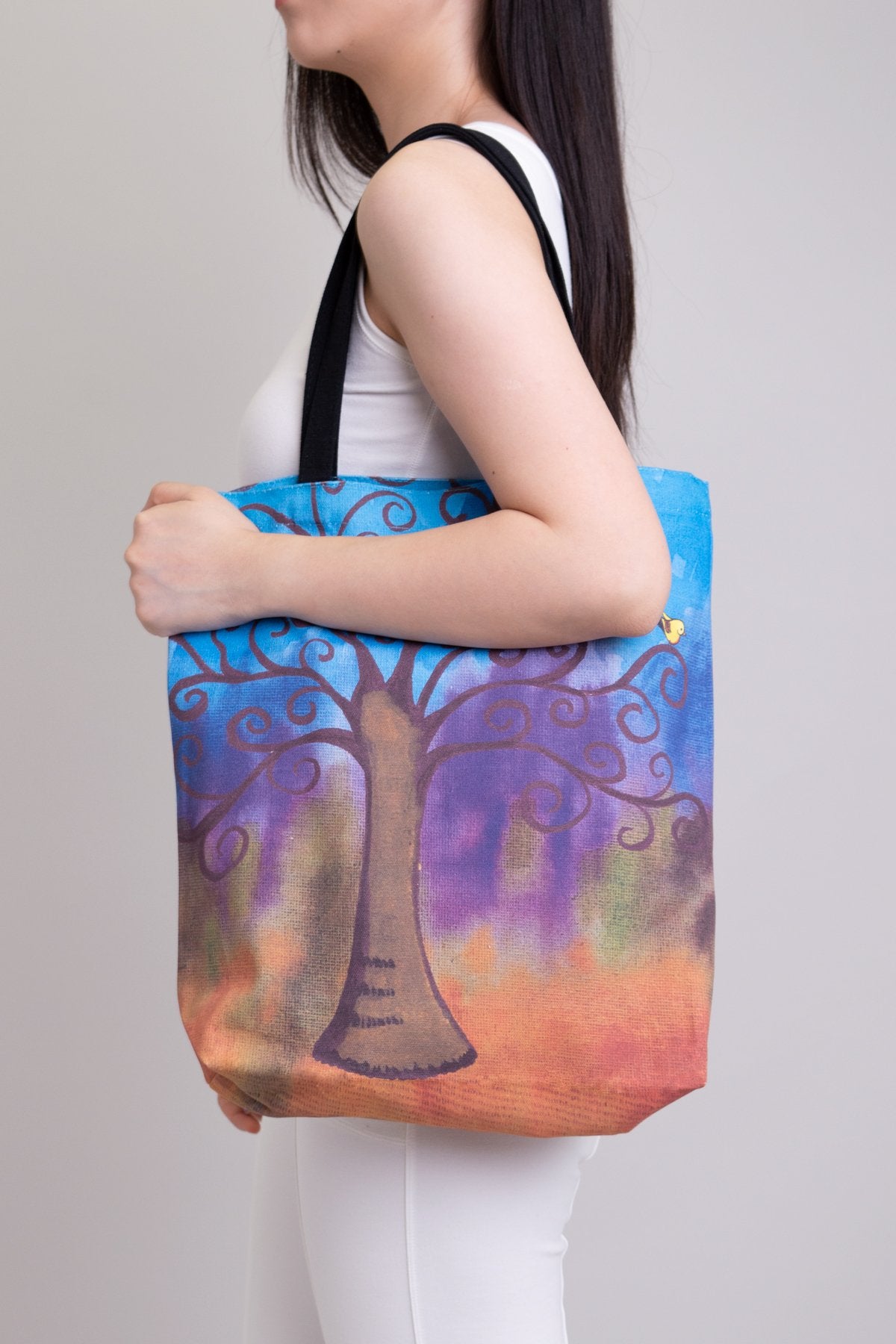 Stylish Okanagan Cotton Tote Bag - Eco-Friendly Artwork Print Reusable Shopping Bag for Groceries, Beach & Daily Use
