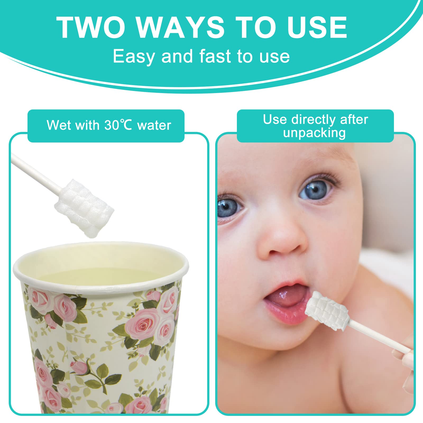 Disposable Baby Tongue Cleaner & Oral Care Kit - Soft Gauze Toothbrush for Newborns & Infants 0-36 Months (100 Pack) | Gentle Dental Hygiene for Daily Mouth Cleaning & Fresh Breath