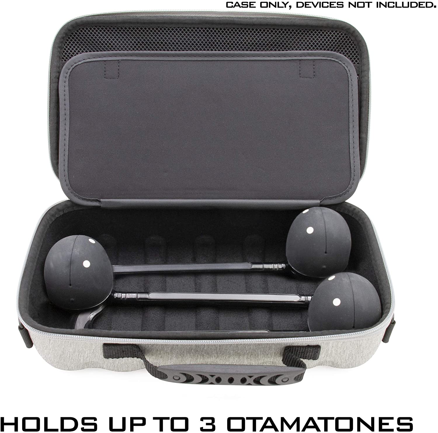 CASEMATIX Travel Case for Otamatone Regular & Neo (Holds 3 Instruments) - Durable Protective Storage with Shoulder Strap & Accessory Pockets - Perfect for Music Travel, Band Practice & Instrument Protection