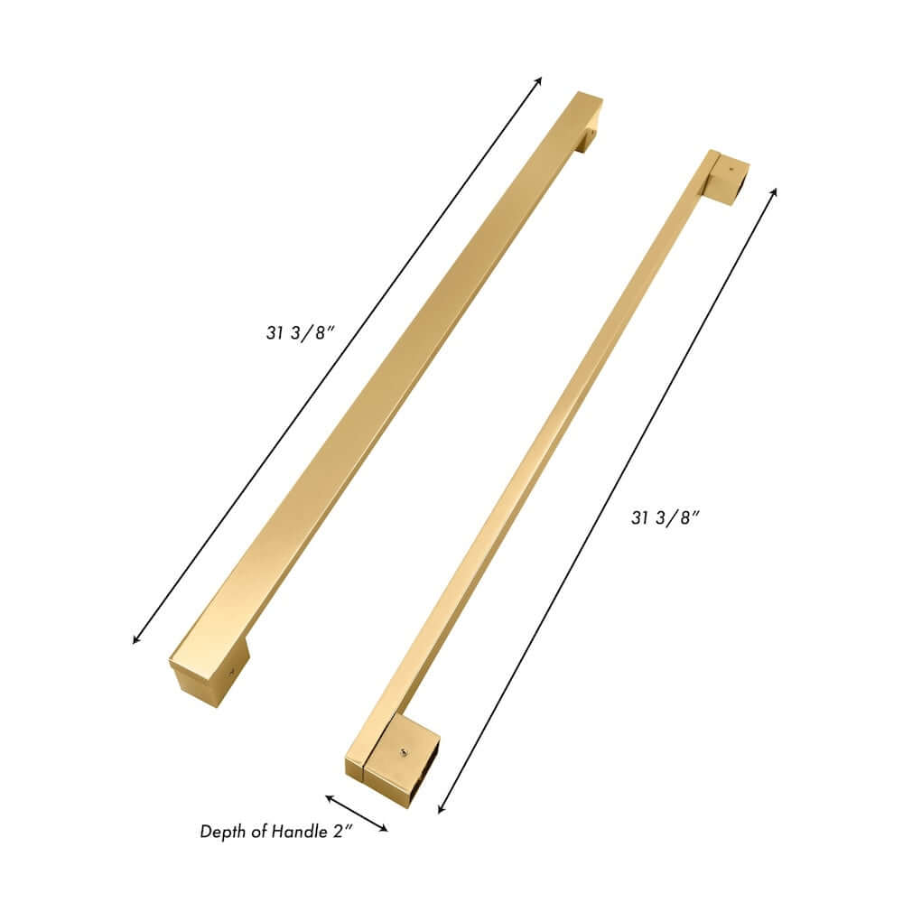 ZLINE Autograph Edition Modern Refrigerator Handles - Set of 4 for Counter Depth & Standard Depth Fridges - Stainless Steel & Color Options (RFMHZ F 36) - Perfect for Kitchen Upgrades & Appliance Renovations