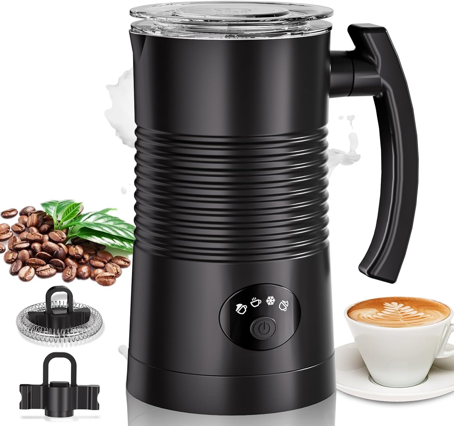 Electric Milk Frother 11.8oz/350ml - Automatic Hot & Cold Foam Maker for Coffee, Latte, Cappuccino - Milk Steamer for Perfect Froth at Home or Café