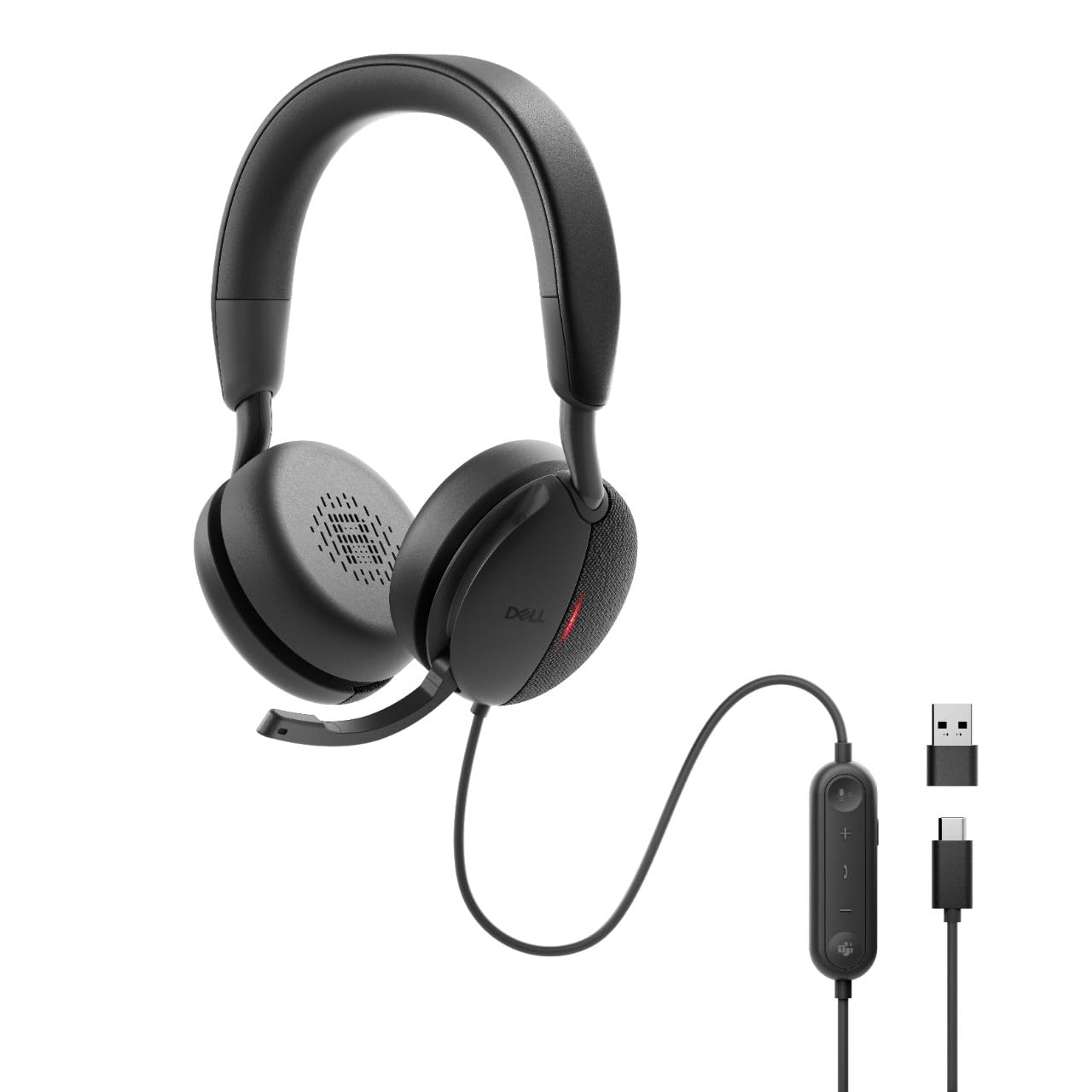 Dell Pro Wired ANC Headset WH5024 - Noise Cancelling Headphones with Microphone for Office, Call Center & Remote Work