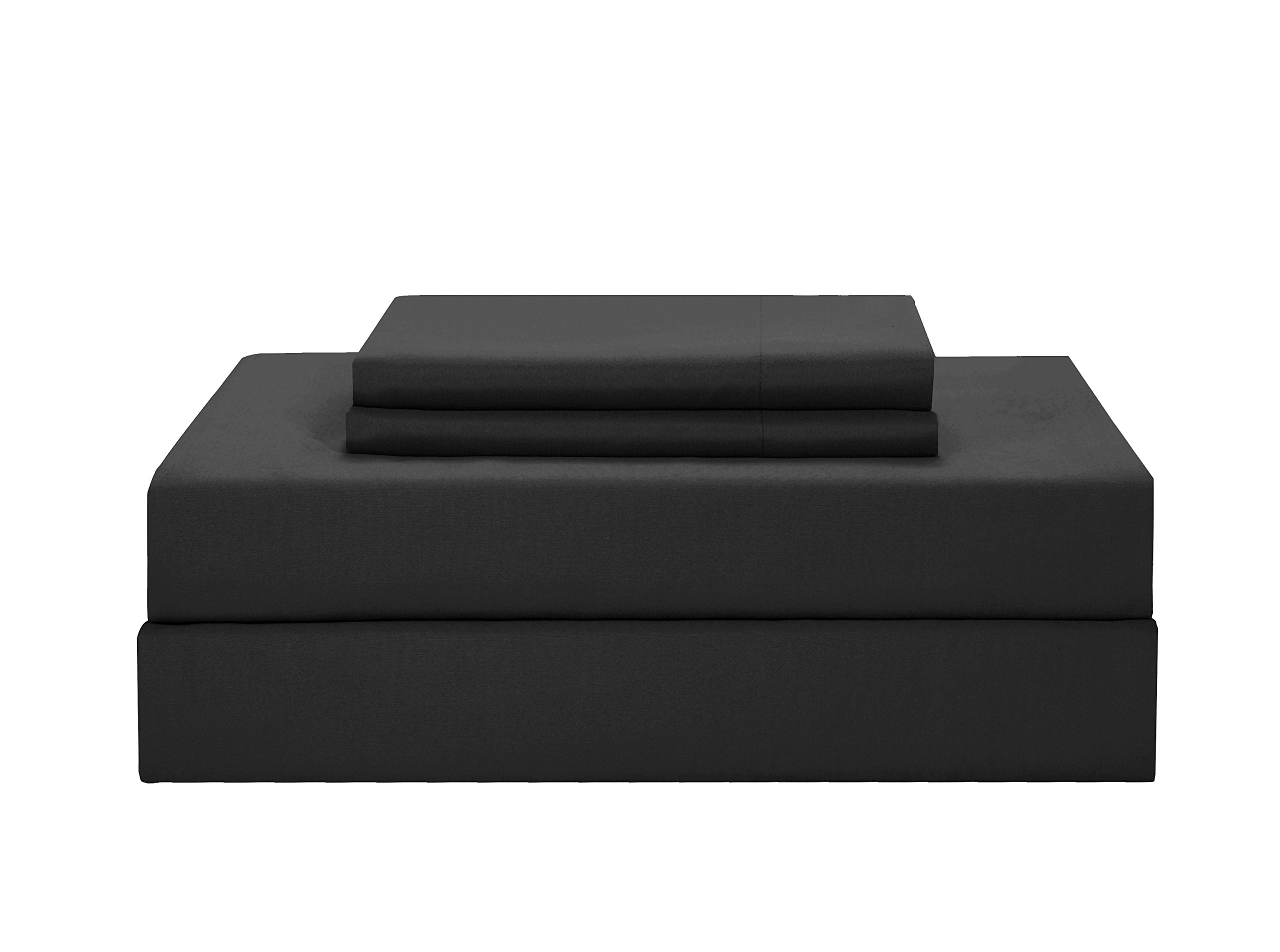 Stylish Tori Queen Size Bedding Set in Black - Soft & Comfortable Luxury Bed Sheets for Modern Bedrooms