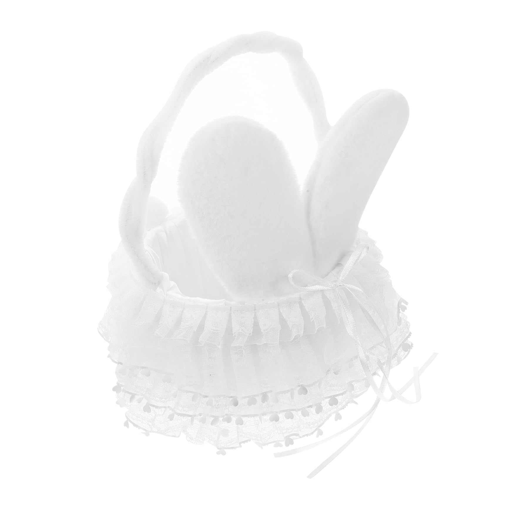 Easter Egg Basket with Rabbit Ears - Woven Storage Basket with Handle for Toys, Home Decor, Baby Shower Gift | Perfect for Easter Decorations, Kids' Room Organization & Spring Party Favors