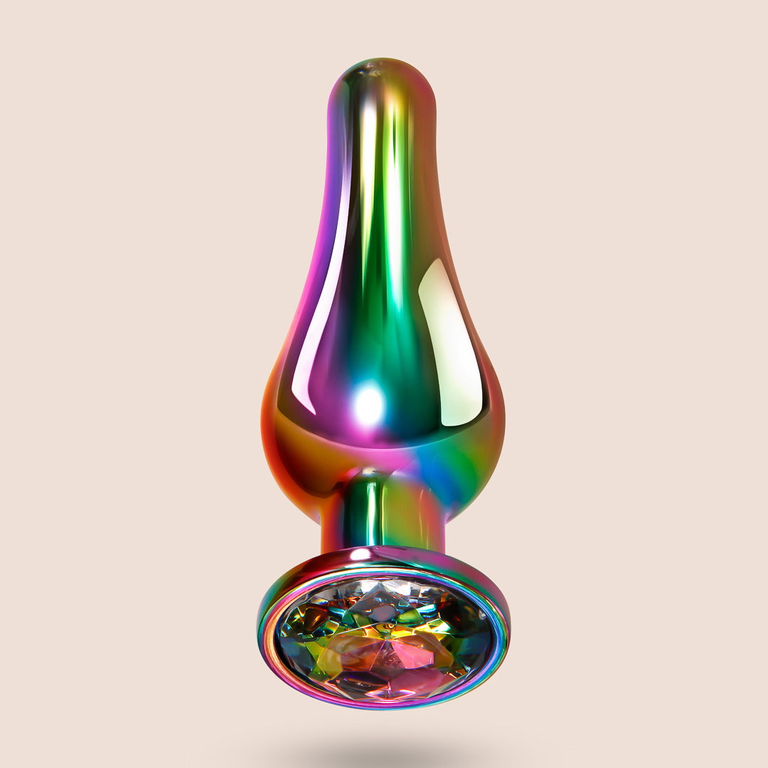 Rainbow Metal Butt Plug Set - 3 Piece Anal Training Kit for Beginners & Advanced Users | Smooth Stainless Steel Design for Comfort & Safety | Perfect for Couples Play, Solo Exploration & BDSM Scenes