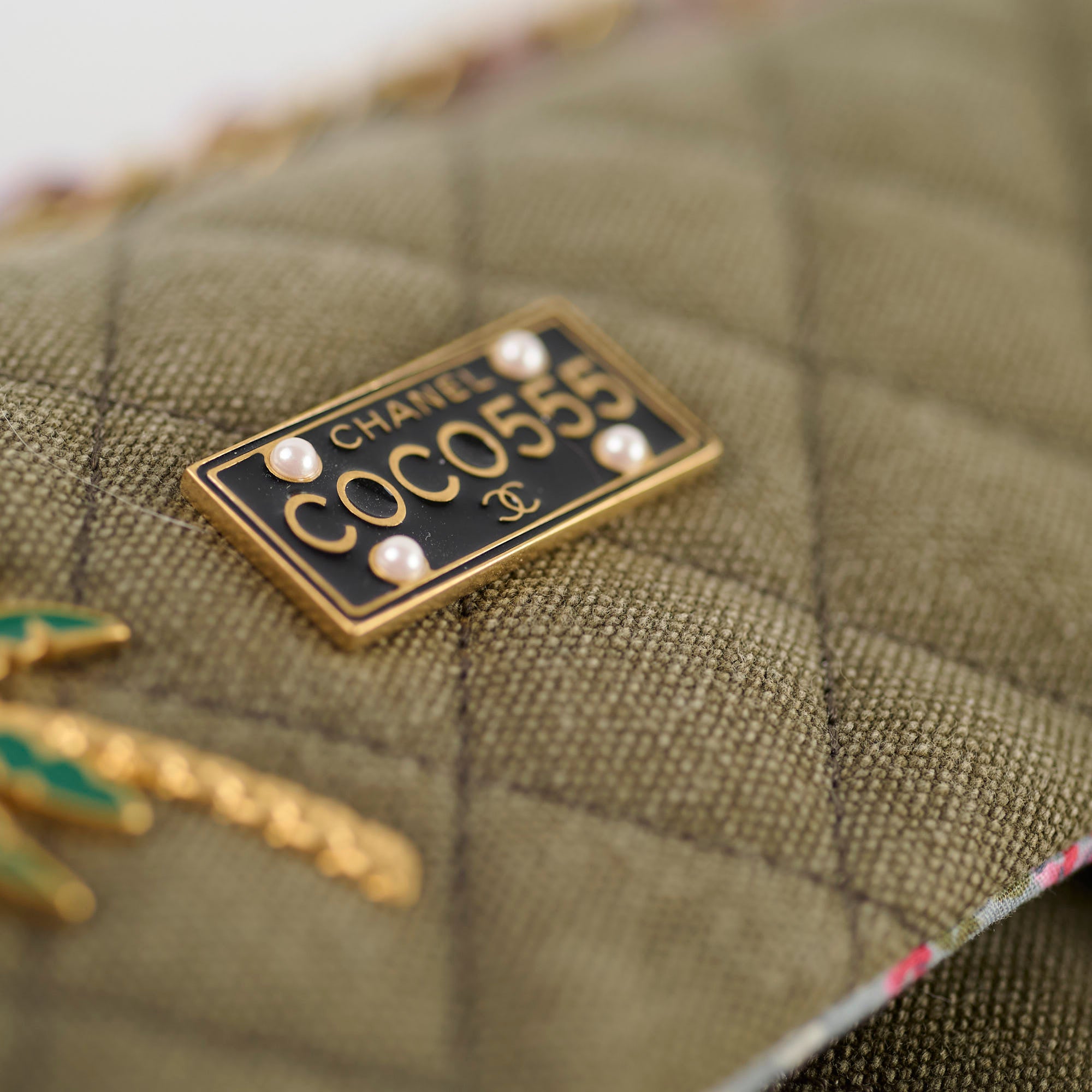 Chanel Medium M/L Classic Flap Bag in Khaki Denim - Luxury Designer Handbag for Women, Perfect for Everyday Use & Special Occasions