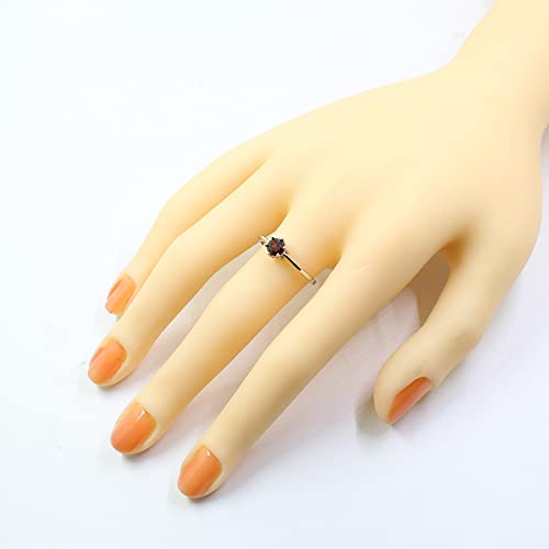 925 Sterling Silver Genuine Garnet Ring for Women - Elegant & Durable Everyday Jewelry for Work, Date Night & Special Occasions