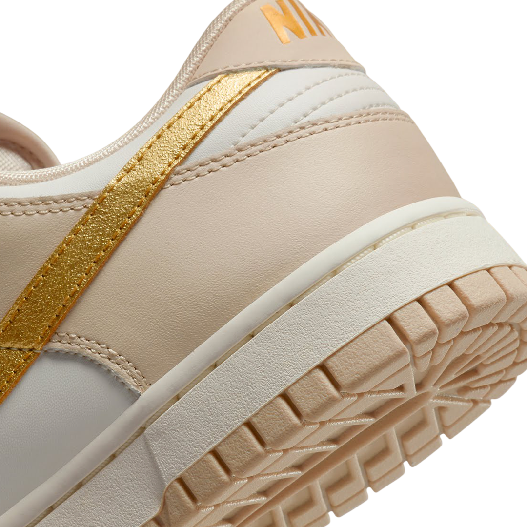 Nike Women's Dunk Low Metallic Gold Sneakers - Retro Running Shoes for Women - Fashion Casual & Streetwear - Perfect for Workouts, Daily Wear & Outfits