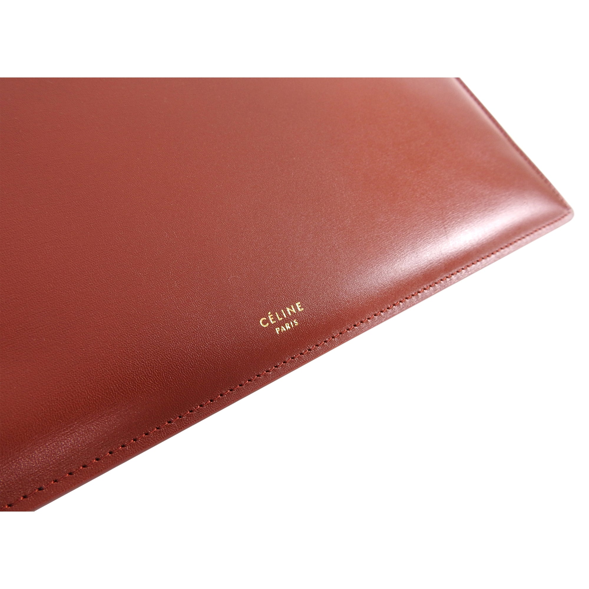 Celine Red Dark Claycourt Medium Clasp Bag 2018 - Luxury Designer Handbag for Women, Perfect for Work, Evening Events & Travel Accessories