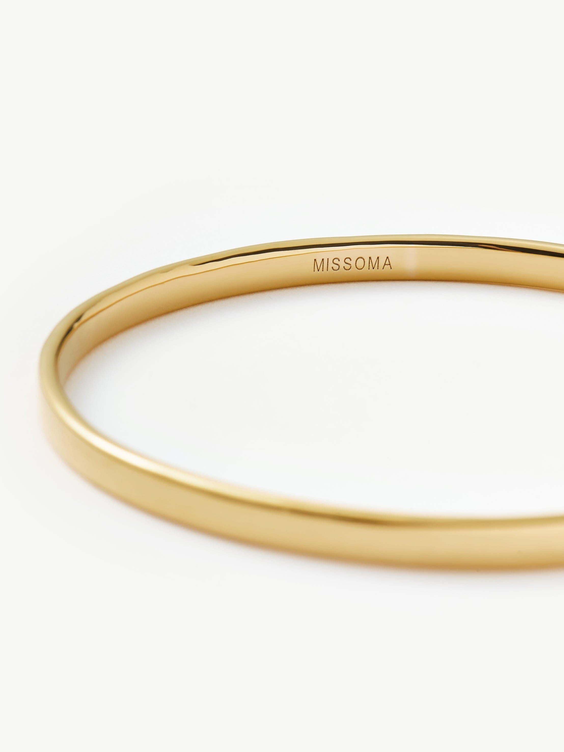 18k Gold Plated Classic Round Bangle Bracelet for Women - Elegant Stackable Jewelry for Everyday Wear, Parties & Special Occasions