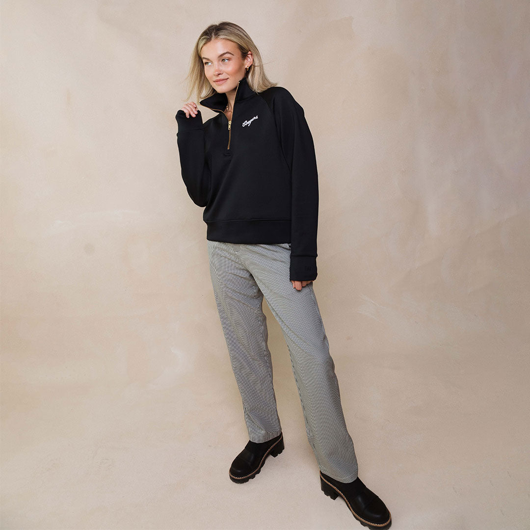 BYU Oxford Zip Up Hoodie - Men's Black Full Zip Sweatshirt for Casual Wear & Outdoor Activities