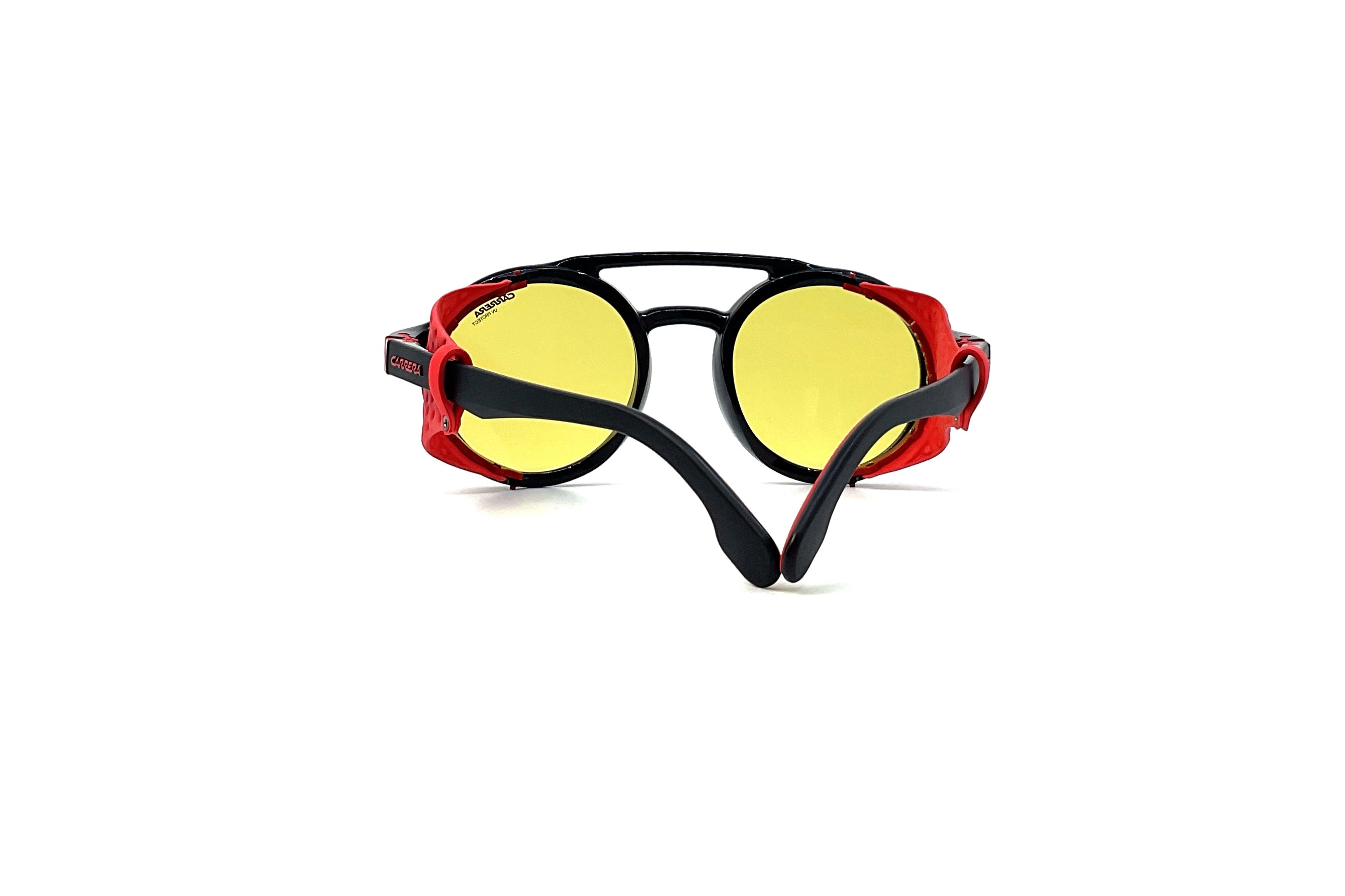 Carrera 5046/S Sunglasses - Black & Red Aviator Style for Men & Women - UV Protection, Fashion Eyewear for Driving, Outdoor Sports & Travel