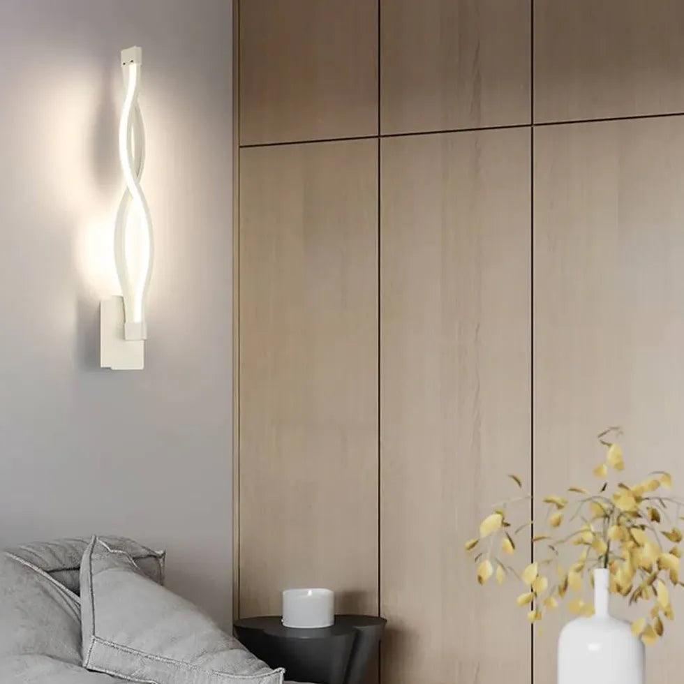 Modern LED Wave Styling Wall Lights - Sleek & Energy-Efficient Home Decor for Living Room, Bedroom, or Hallway
